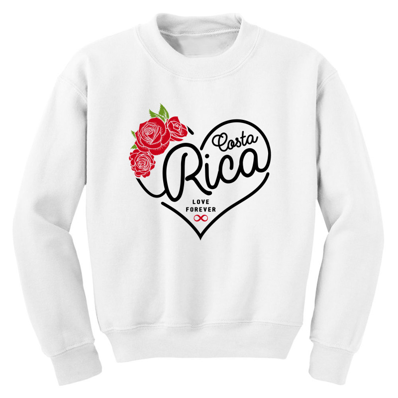 Costa Rica Love Forever Youth Sweatshirt by honeysuckle | Artistshot