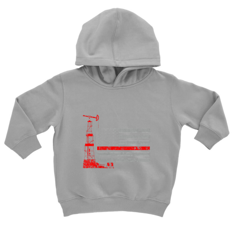 Oil Drilling Rig Flag American Gift For Oilfield Workers Toddler Hoodie | Artistshot