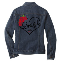 Brazil Love Forever Ladies Denim Jacket | Artistshot