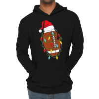 Football Christmas American Football With Hat Funny Xmas 135 Lightweight Hoodie | Artistshot