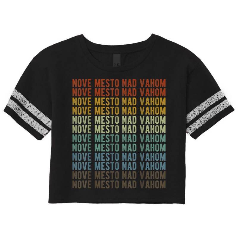 Nove Mesto Nad Vahom City Slovakia Retro Scorecard Crop Tee by Color | Artistshot