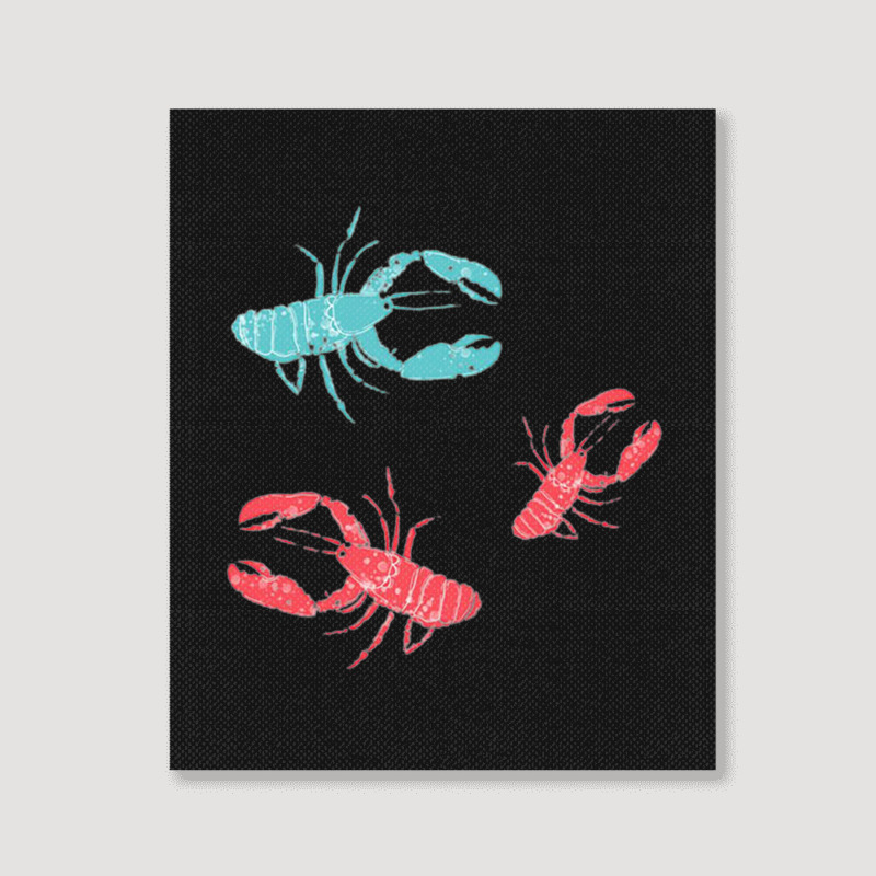 Lobsters Crustacean Core Portrait Canvas Print | Artistshot