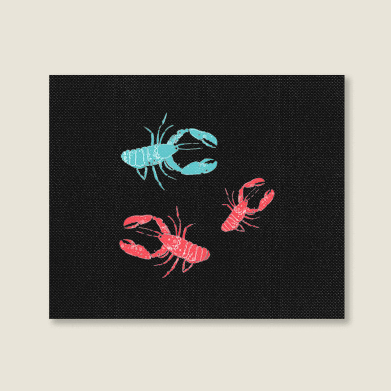 Lobsters Crustacean Core Landscape Canvas Print | Artistshot