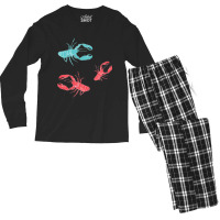 Lobsters Crustacean Core Men's Long Sleeve Pajama Set | Artistshot