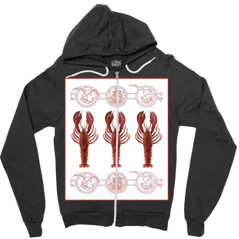 Lobsters Crustaceancore Zipper Hoodie | Artistshot