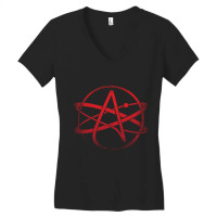 Atheism Symbol Atheist Religion Science Agnostic Freethinker Pullover Women's V-neck T-shirt | Artistshot