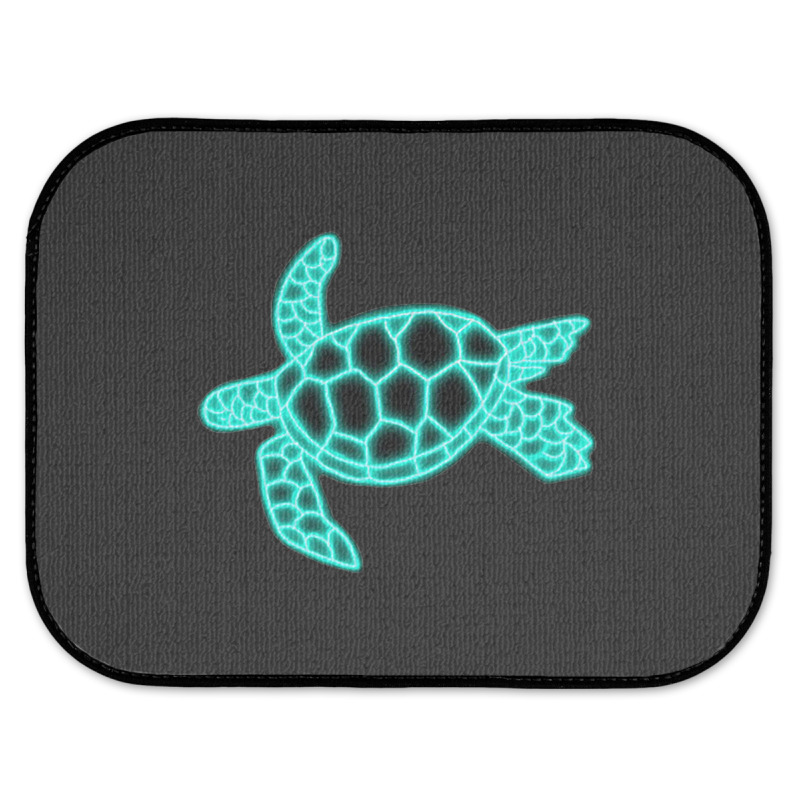 Neon Sea Turtle Rear Car Mat | Artistshot