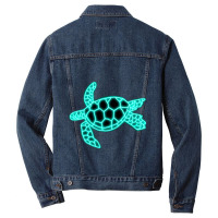 Neon Sea Turtle Men Denim Jacket | Artistshot