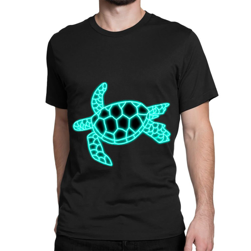 Neon Sea Turtle Classic T-shirt | Artistshot