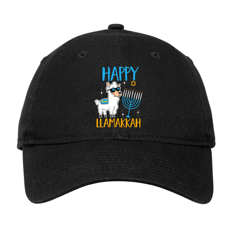 Happy Hanukkah Jewish Christmas Jewish Hanukkah Llamakkah Adjustable Cap | Artistshot