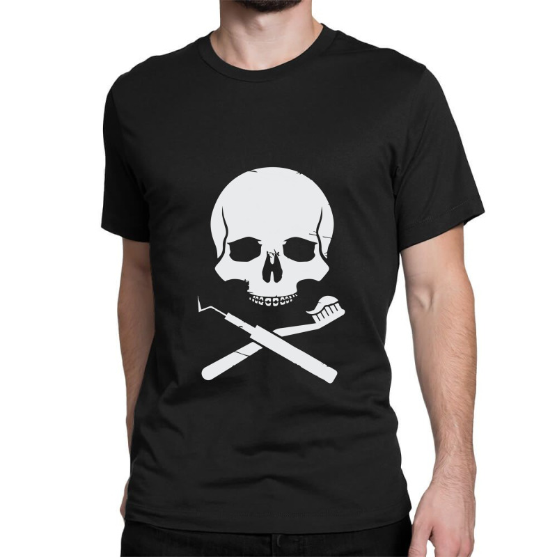 Dentist  Skull And Dental Picks Classic T-shirt by yoyoh | Artistshot