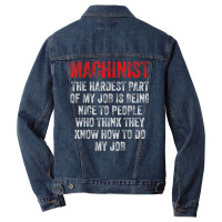 Machinist Part Machine Operator Machining Men Denim Jacket | Artistshot