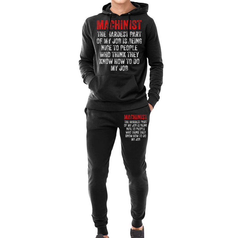 Machinist Part Machine Operator Machining Hoodie & Jogger set by Queens | Artistshot