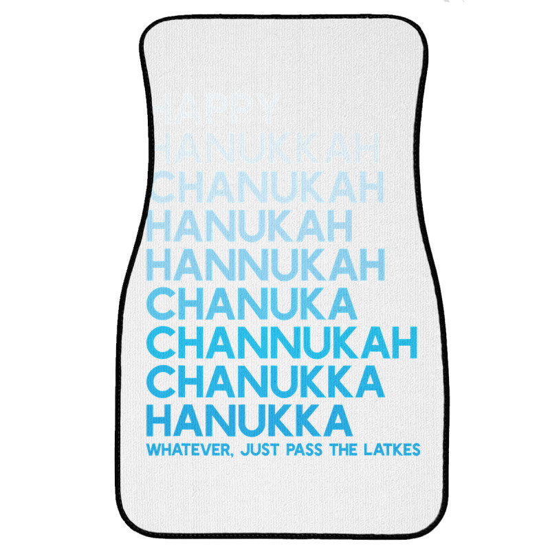 Happy Hanukkah Jewish Holiday Chanukah Menorah Dreidel Front Car Mat | Artistshot