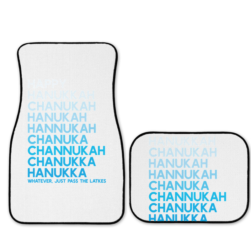 Happy Hanukkah Jewish Holiday Chanukah Menorah Dreidel Full Set Car Mats | Artistshot