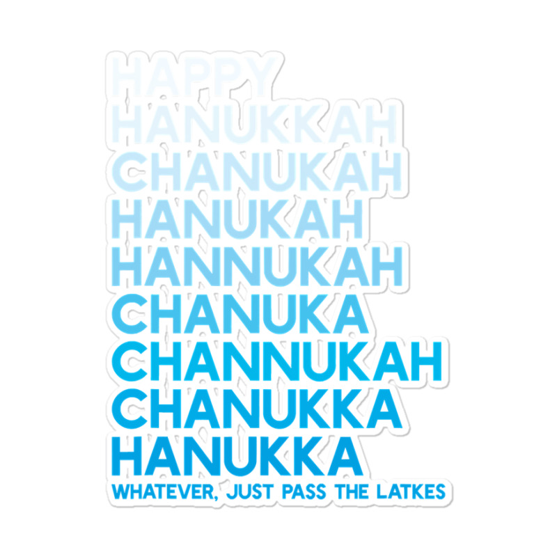 Happy Hanukkah Jewish Holiday Chanukah Menorah Dreidel Sticker | Artistshot