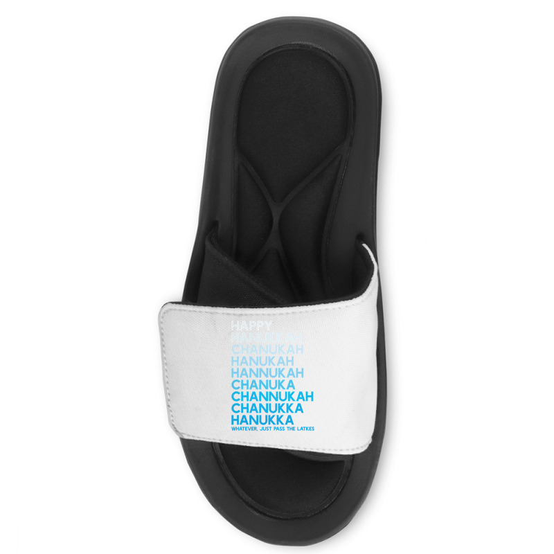 Happy Hanukkah Jewish Holiday Chanukah Menorah Dreidel Slide Sandal | Artistshot