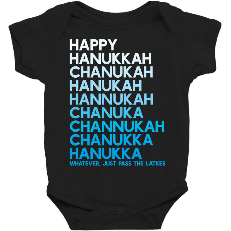 Happy Hanukkah Jewish Holiday Chanukah Menorah Dreidel Baby Bodysuit | Artistshot