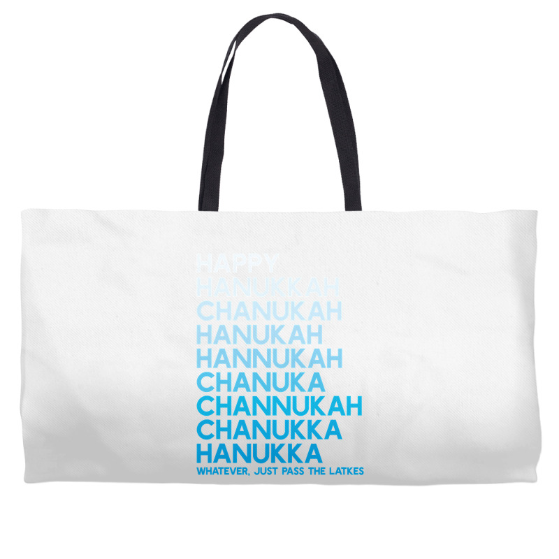 Happy Hanukkah Jewish Holiday Chanukah Menorah Dreidel Weekender Totes | Artistshot