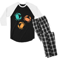 Pretend I_m A Crab In The Ocean Men's 3/4 Sleeve Pajama Set | Artistshot