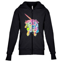 Golden Retriever Looking Up Youth Zipper Hoodie | Artistshot