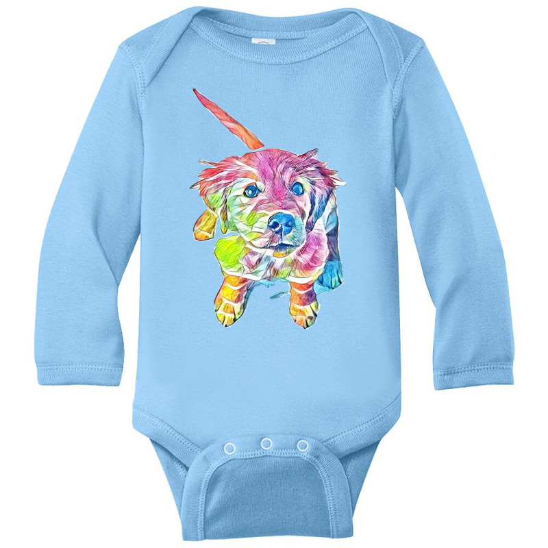 Golden Retriever Looking Up Long Sleeve Baby Bodysuit by Kemnabi | Artistshot