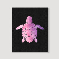 Sea Turtle Purple Watercolor Portrait Canvas Print | Artistshot