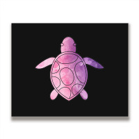 Sea Turtle Purple Watercolor Metal Print Horizontal | Artistshot