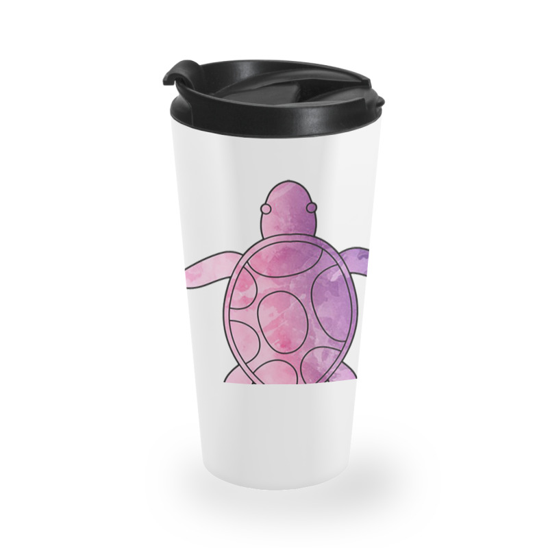 Sea Turtle Purple Watercolor Travel Mug | Artistshot