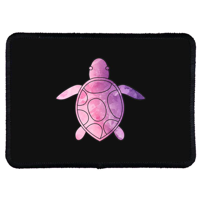 Sea Turtle Purple Watercolor Rectangle Patch | Artistshot