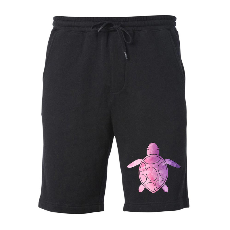 Sea Turtle Purple Watercolor Fleece Short | Artistshot