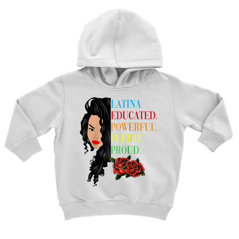 Latina Educated Powerful Proud Latinas Raglan Baseball Tee Toddler Hoodie by cm-arts | Artistshot