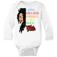 Latina Educated Powerful Proud Latinas Raglan Baseball Tee Long Sleeve Baby Bodysuit | Artistshot