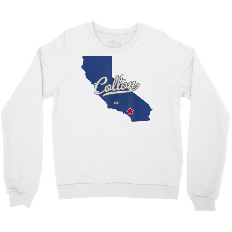 Colton California Ca Map T Shirt Crewneck Sweatshirt | Artistshot