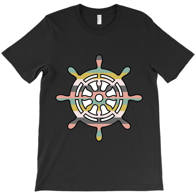 Ship Wheel Green Striped T-shirt | Artistshot