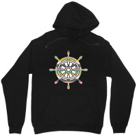 Ship Wheel Green Striped Unisex Hoodie | Artistshot