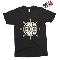 Ship Wheel Green Striped Exclusive T-shirt | Artistshot