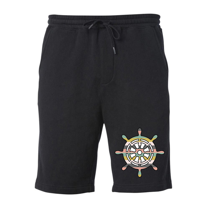 Ship Wheel Green Striped Fleece Short | Artistshot