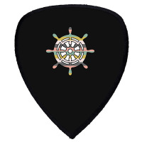 Ship Wheel Green Striped Shield S Patch | Artistshot