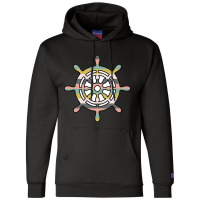 Ship Wheel Green Striped Champion Hoodie | Artistshot