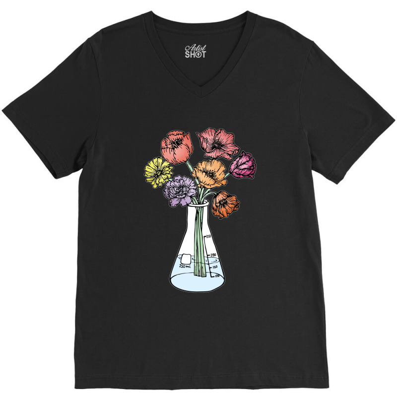 Erlenmeyer Bouquet V-Neck Tee by MandyMOerke | Artistshot