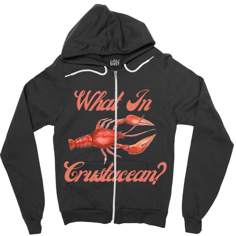 What In Crustacean  Cute Crustaceancore Zipper Hoodie | Artistshot