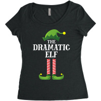 Dramatic Elf Matching Family Group Christmas Party Pajama T Shirt Women's Triblend Scoop T-shirt | Artistshot