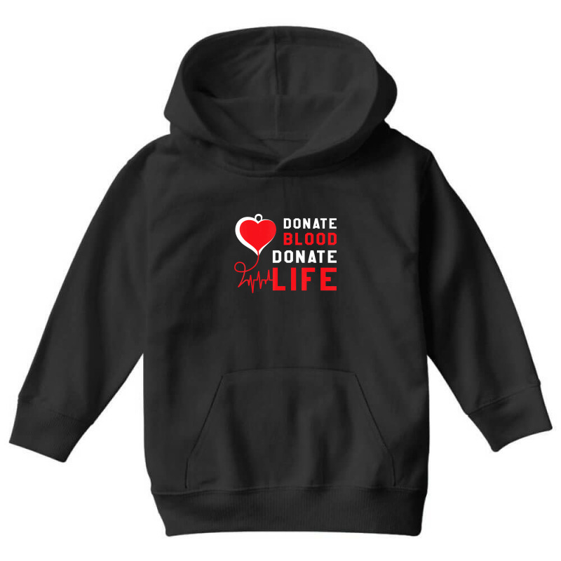 Donate Blood Donate Life World Blood Awareness Youth Hoodie by cm-arts | Artistshot