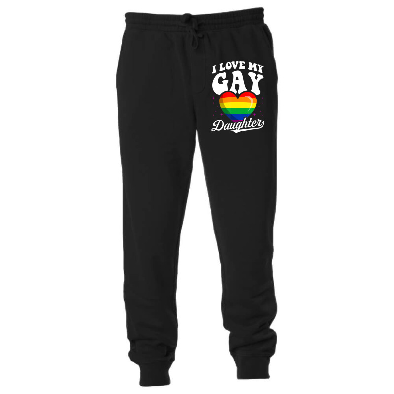 I Love My Gay Daughter Gay Pride Flag Queer Proud Mom Dad Unisex Jogger | Artistshot