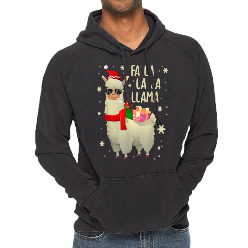 Fa La La Llama   Funny Falala Llama Christmas T Shirt Vintage Hoodie | Artistshot