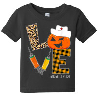 Hospice Nurse Halloween Pumpkin Leopard Love Nurse Life Baby Tee | Artistshot