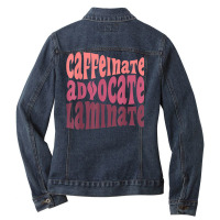 Special Education Teacher Caffeinate Advocate Laminate Ladies Denim Jacket | Artistshot