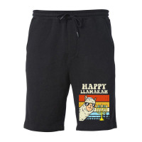 Happy Llamakah Jewish Llama Funny Hanukkah Pajamas Chanukah Fleece Short | Artistshot