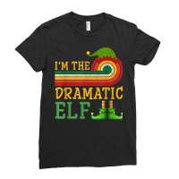 I'm The Dramatic Elf Matching Group Christmas Party Pajama Ladies Fitted T-shirt | Artistshot